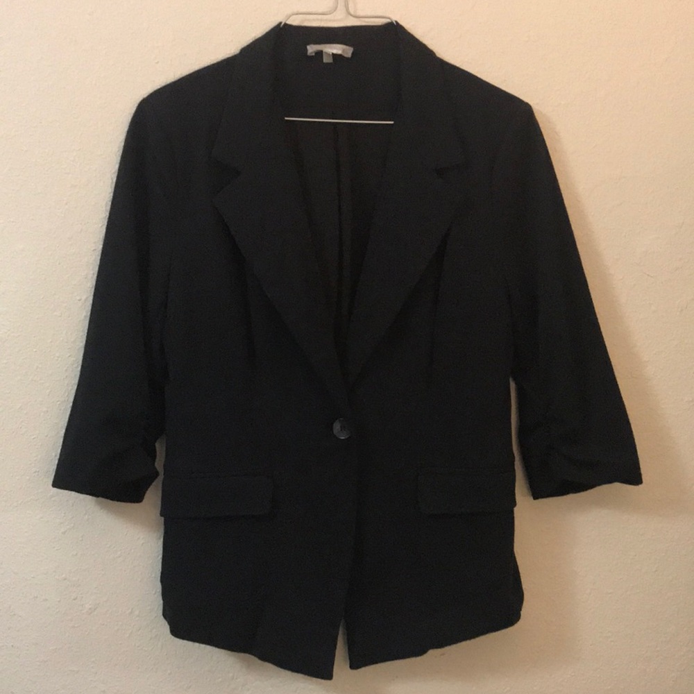 Cotton Dress Jacket Black Just Ginger